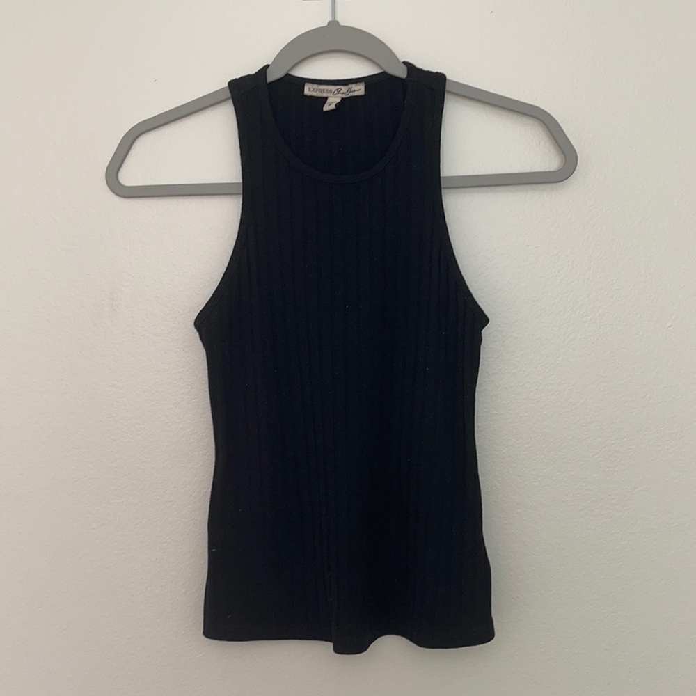 Classic black racer back tank
